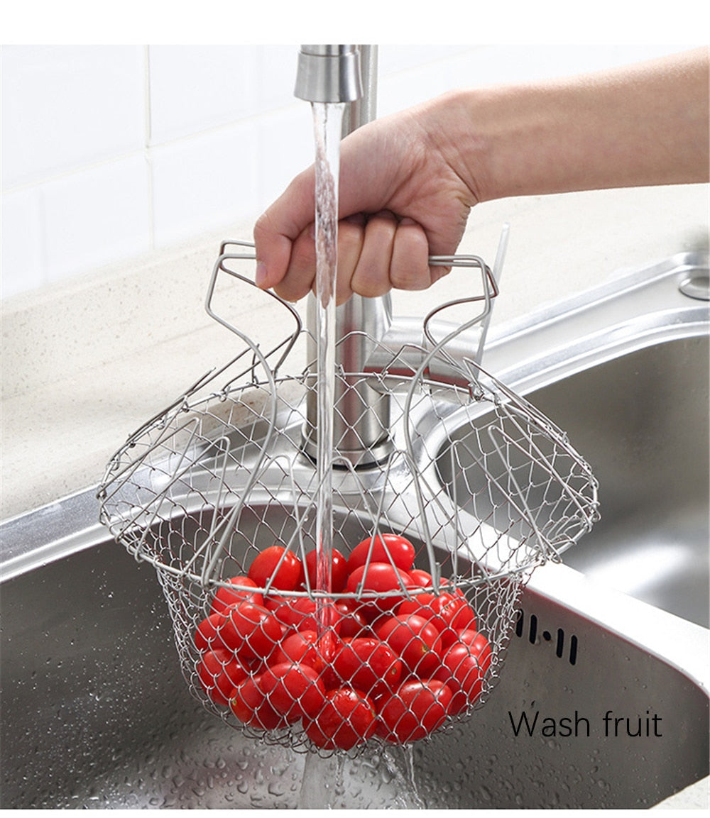 Stainless Steel Telescopic Frying Basket