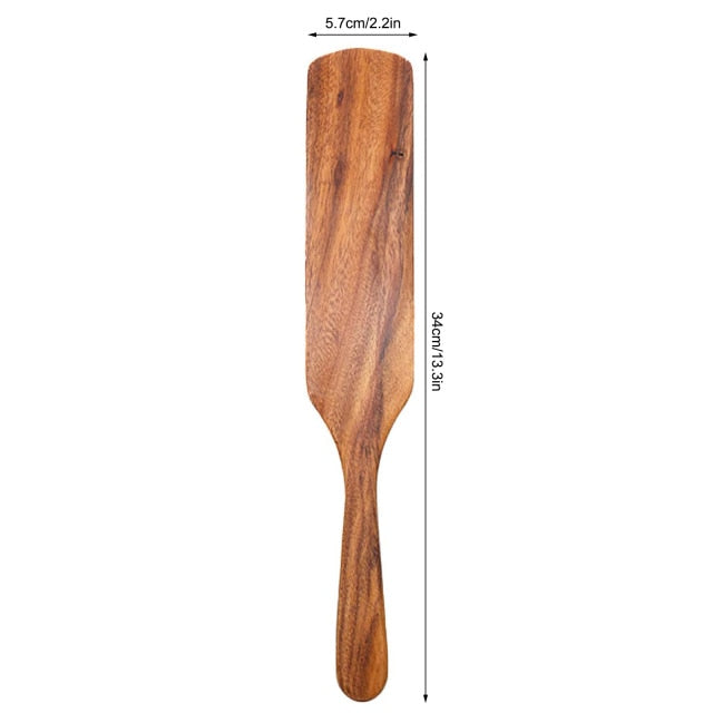 Teak natural wood tableware spoon colander