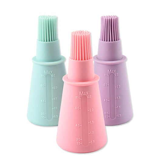 Silicone Oil Bottle with Cover Oil Bottle Brush