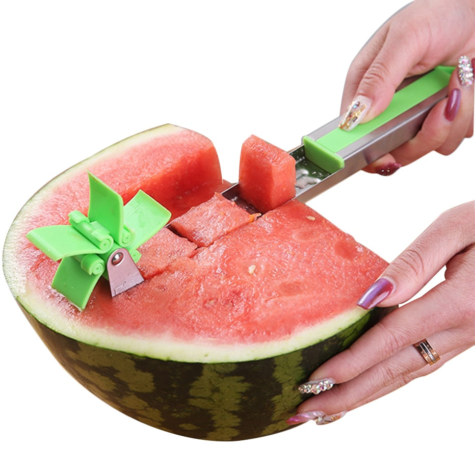 Stainless Steel Watermelon Slicer Fruit Knife Windmill