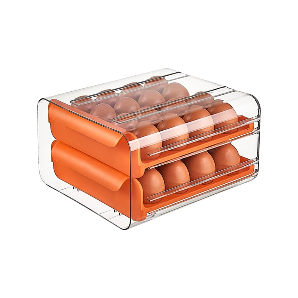 Double-Layer Egg Box Drawer Type Storage