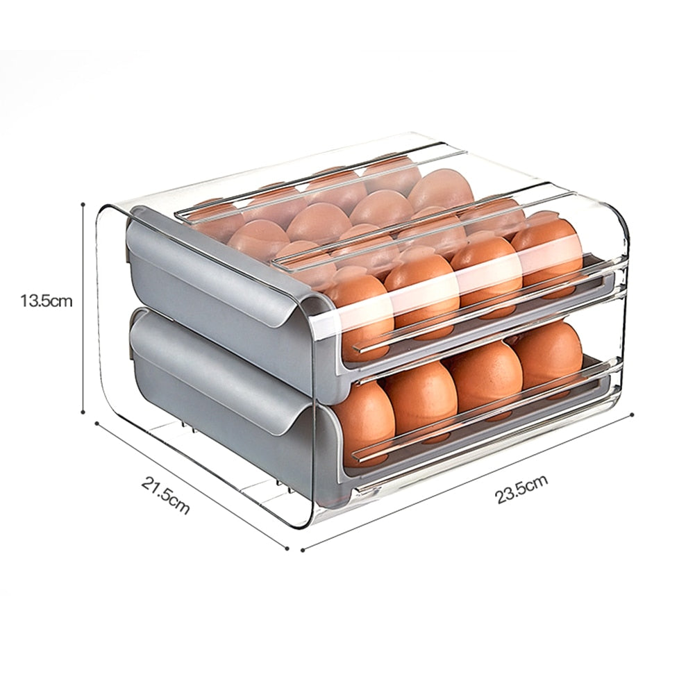 Double-Layer Egg Box Drawer Type Storage