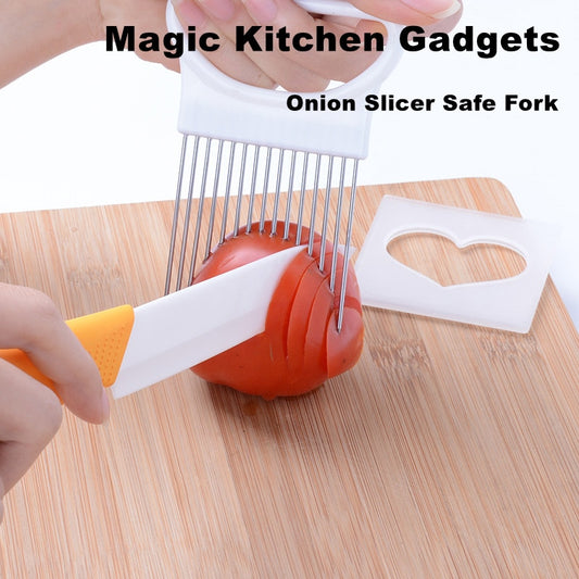 Magic Kitchen Gadgets Onion Slicer Safe Fork