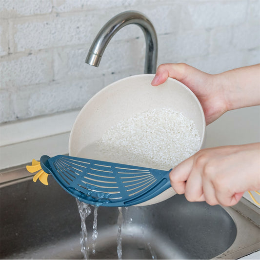 Rice Drainer Washing Stirring Sieve Household