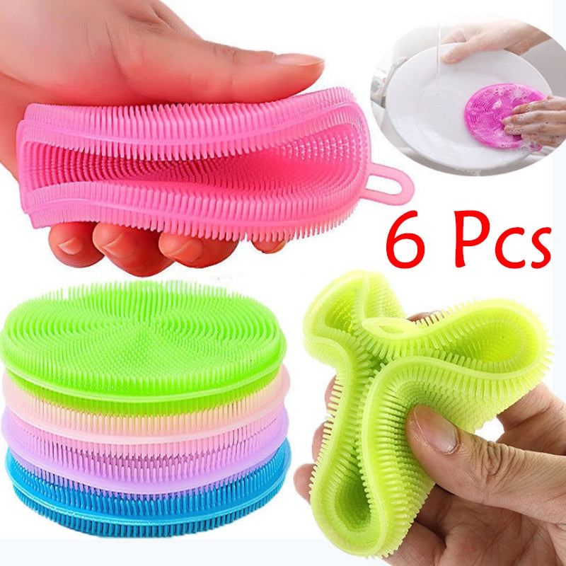 Silicone Brush Kitchen Dishwashing Soft