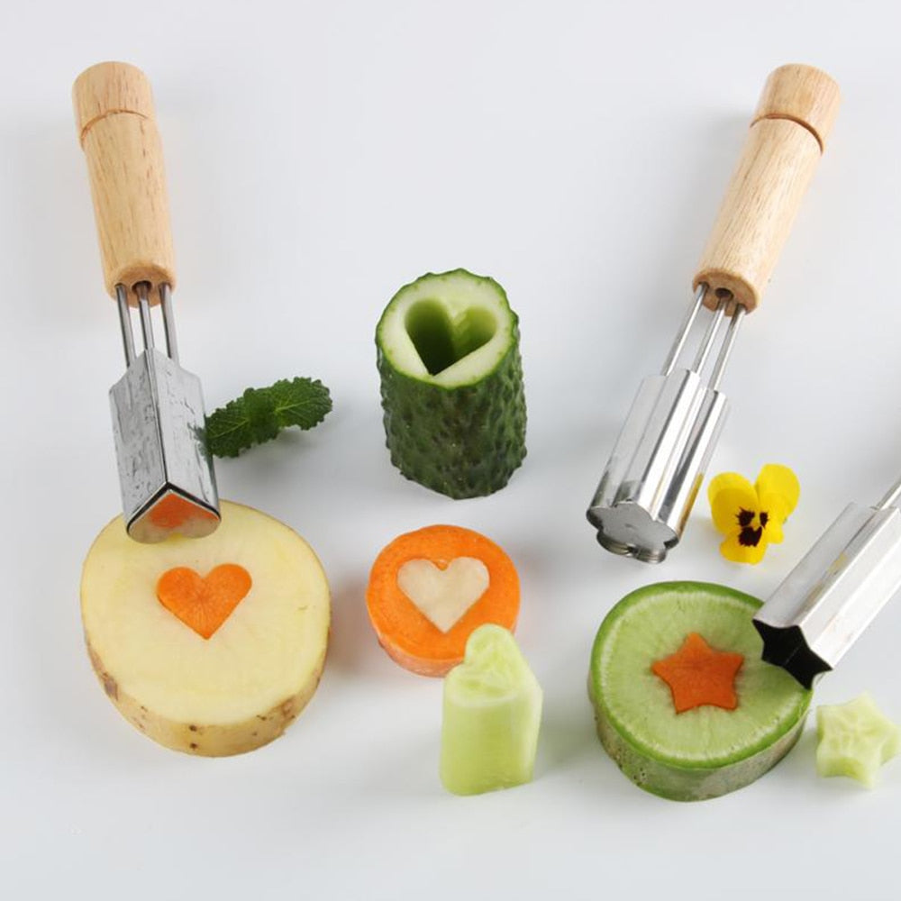 3Pieces Stainless Steel Fruit Vegetable Cutter Mold