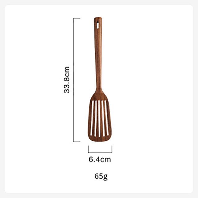 Teak natural wood tableware spoon colander