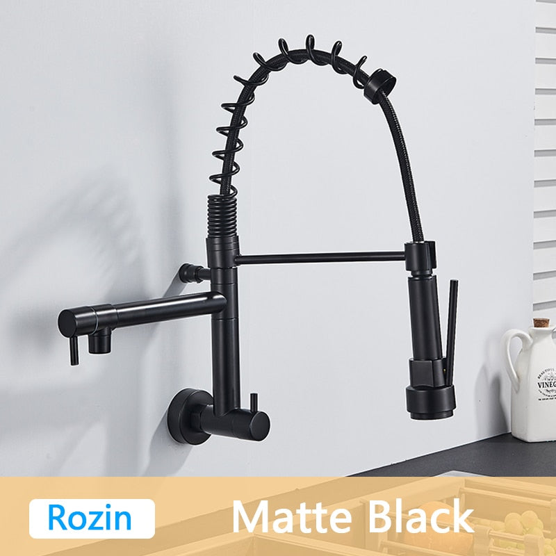 Rozin Matte Black Pull Down Kitchen Faucet