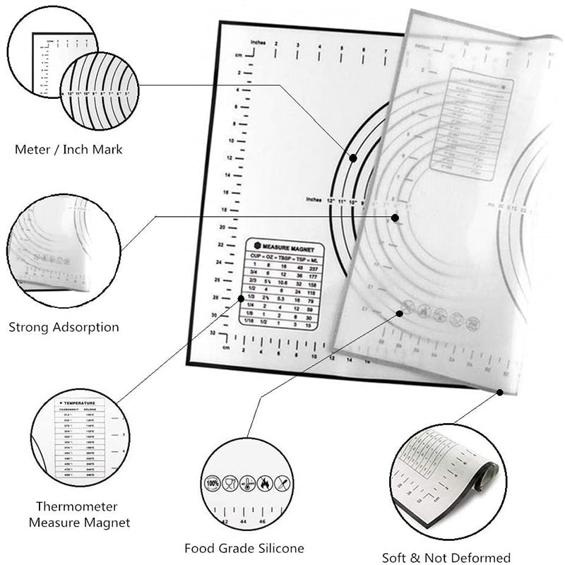 Large Size Silicone Kneading Pad Non-Stick