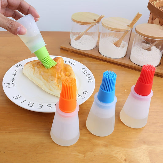 Kitchen Silicone Oil Bottle Oil Brush