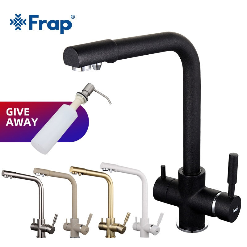 Frap Black Kitchen Sink Faucet Mixer