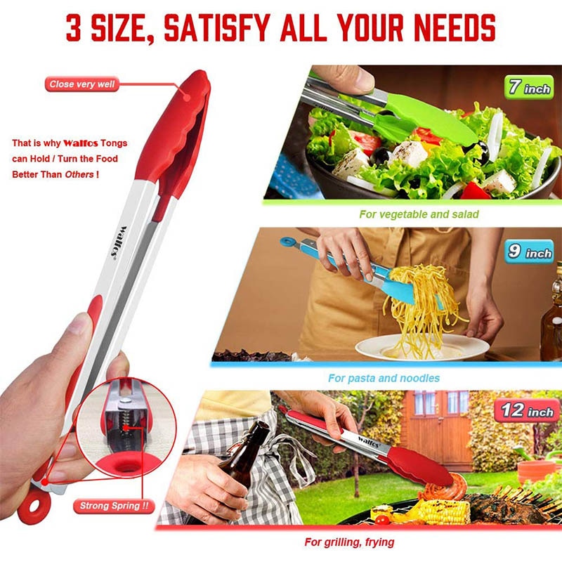 Silicone Food Tongs Kitchen Utensil