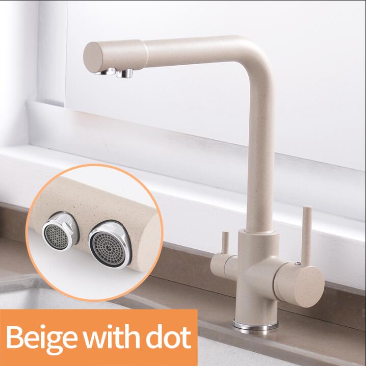 Kitchen Faucet Water with Dot Brass Purifier