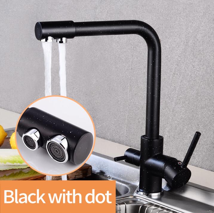 Kitchen Faucet Water with Dot Brass Purifier