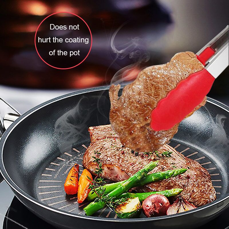 Silicone Food Tong Stainless Steel Kitchen Tongs