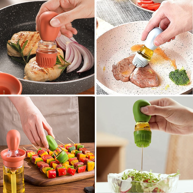 Kitchen Oil Bottle Silicone Brush