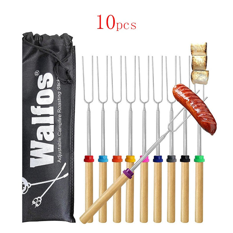 Double Metal Skewers For Barbecue Stainless Steel