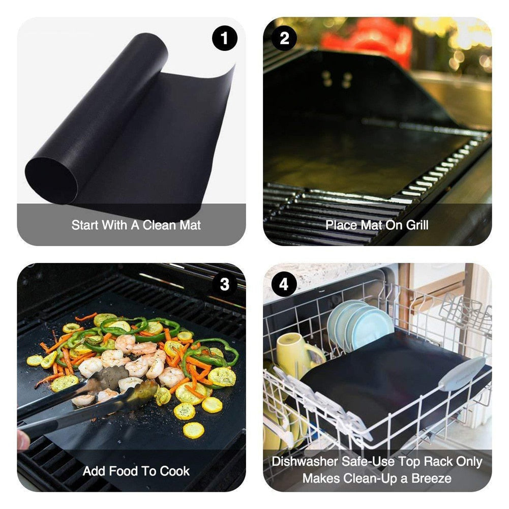 Reusable Non-stick BBQ Grill Mat