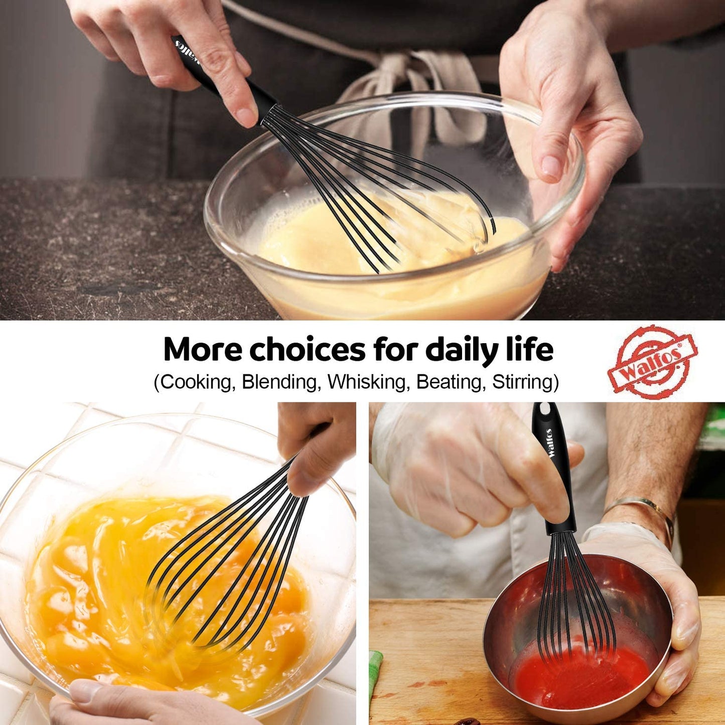 Manual Whisk Mixer Mini Plastic Kitchen Whisk