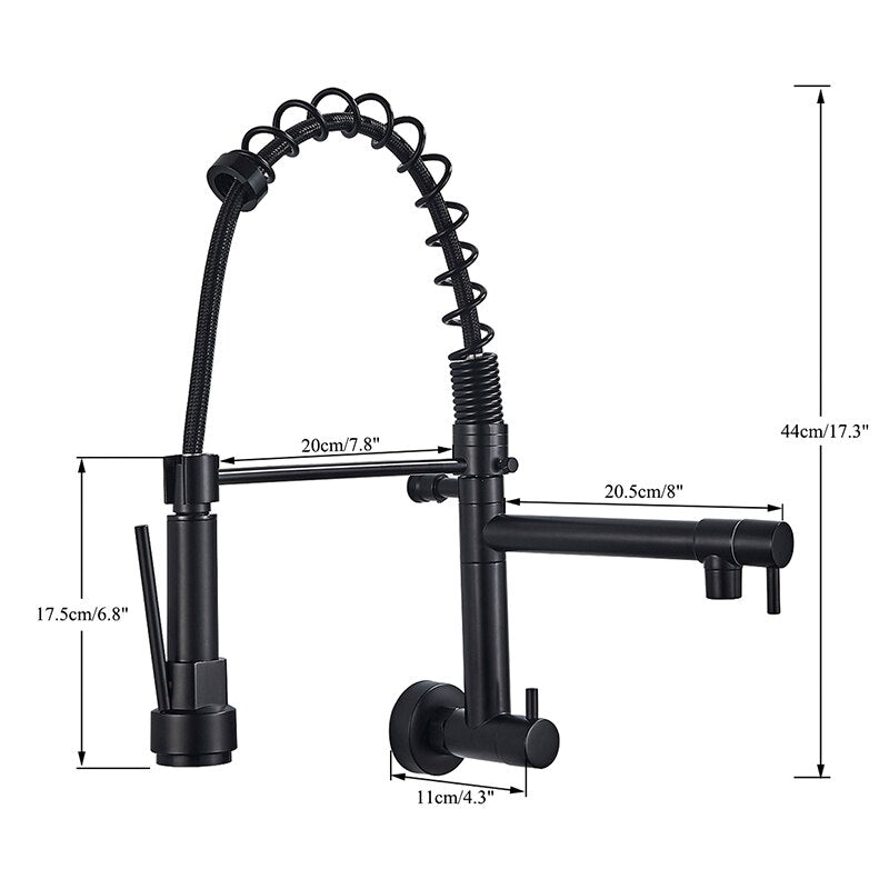 Rozin Matte Black Pull Down Kitchen Faucet