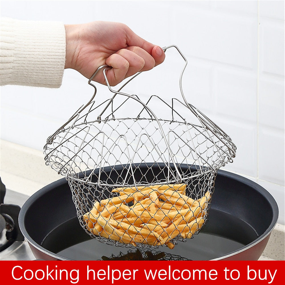 Stainless Steel Telescopic Frying Basket