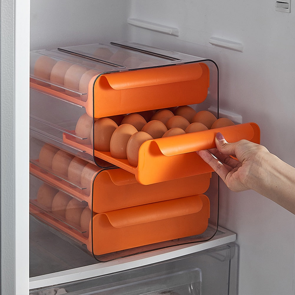 Double-Layer Egg Box Drawer Type Storage