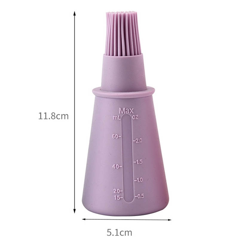 Silicone Oil Bottle with Cover Oil Bottle Brush