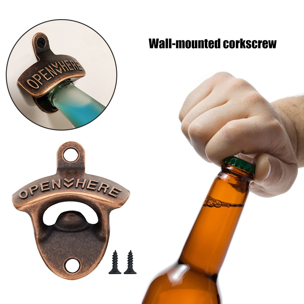 Retro Bottle Wall Mounted Wine Beer Opener