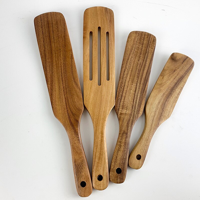 Teak natural wood tableware spoon colander