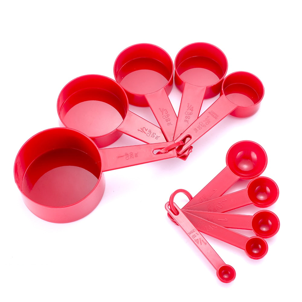 Color Measuring Cups And Measuring Spoon