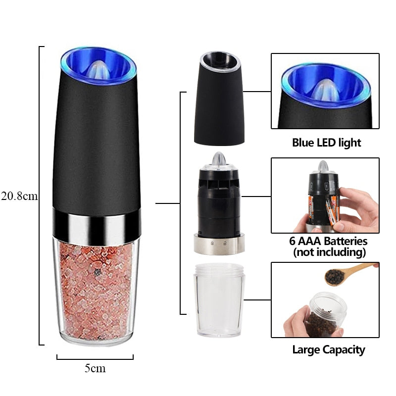 Electric Salt and Pepper Grinders Stainless Steel