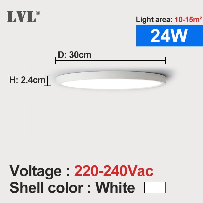 Led Ultrathin Panel Light Modern Lamp