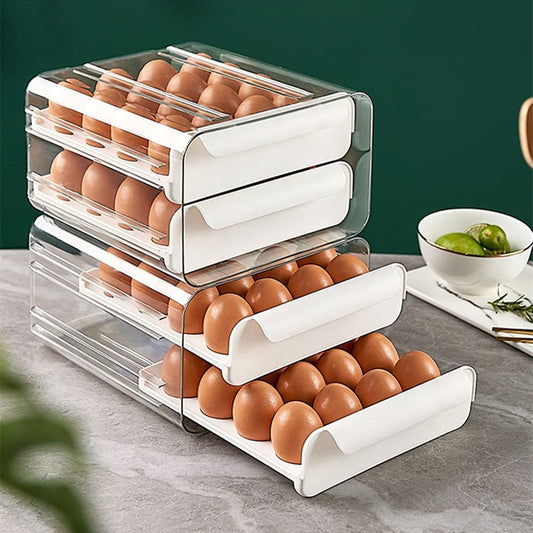 Double-Layer Egg Box Drawer Type Storage