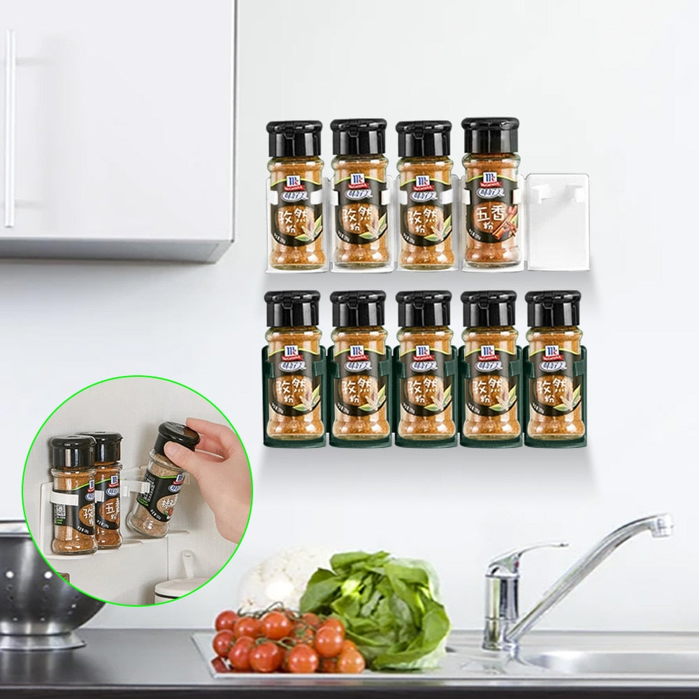 Kitchen Wall Mount Spice Storage Rack Cupboard