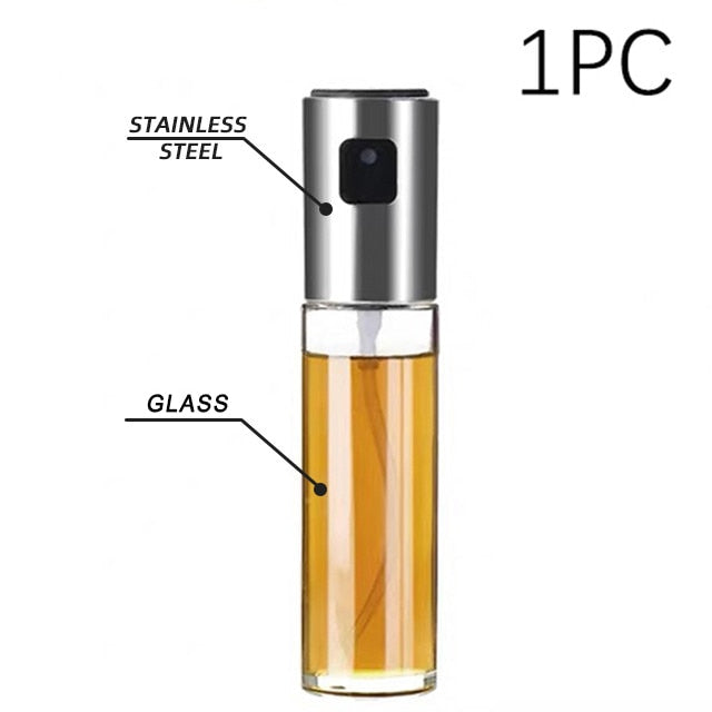 Kitchen Baking Oil Spray Vinegar Bottle Stainless Steel