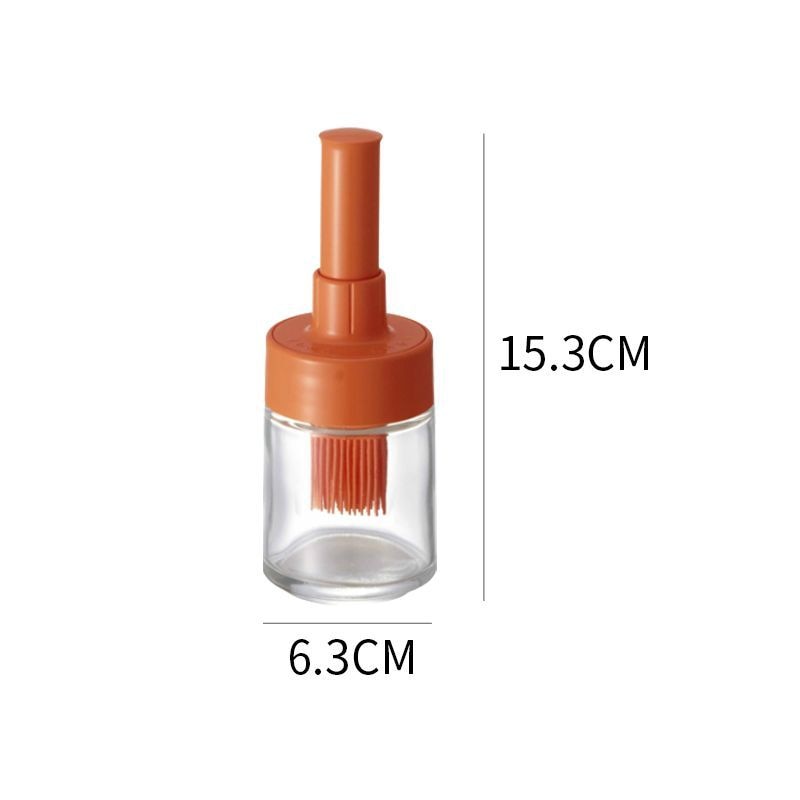 Portable Silicone Oil Bottle with Brush