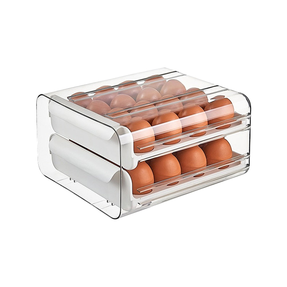 Double-Layer Egg Box Drawer Type Storage