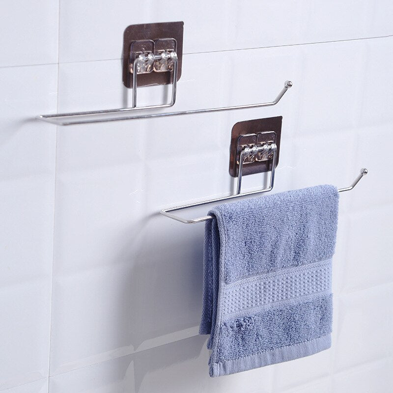 Kitchen Bathroom Roll Paper Holder Self-adhesive