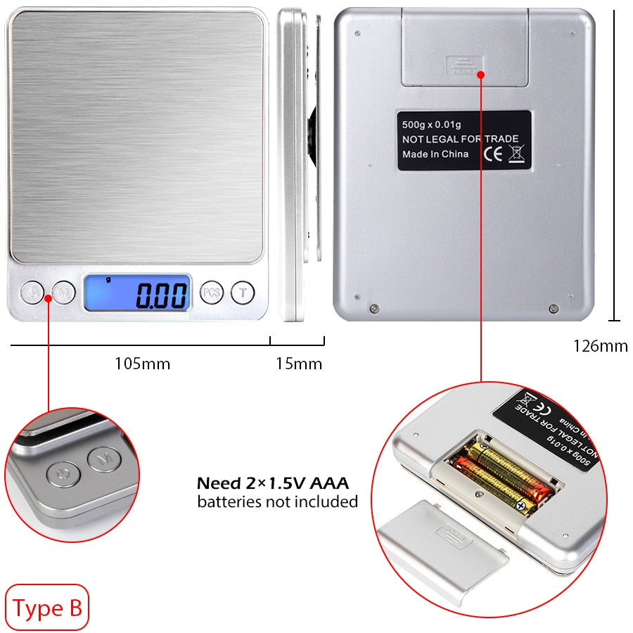 Kitchen Scales Stainless Steel