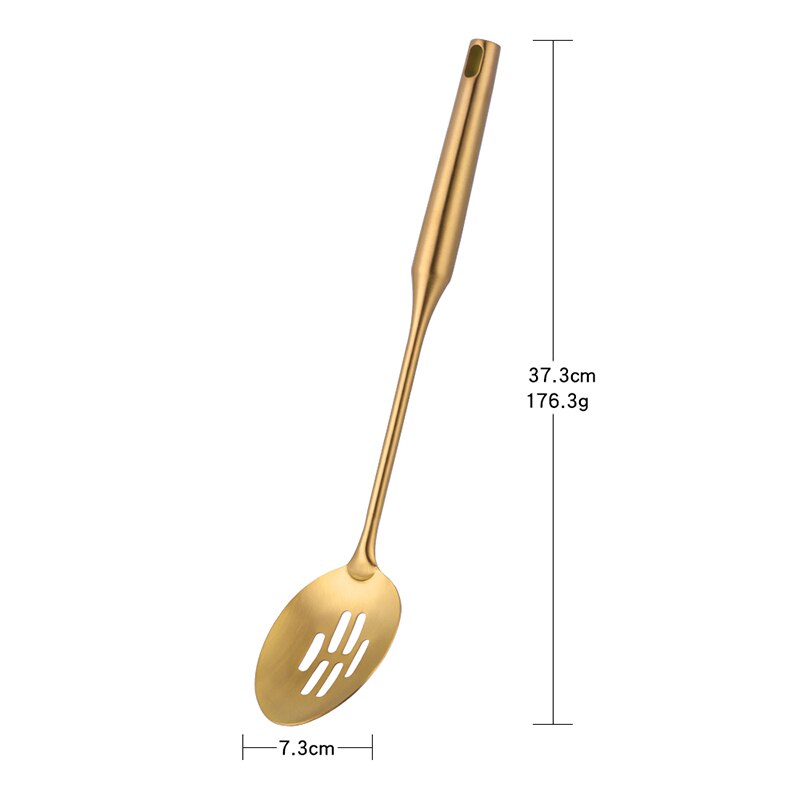 Gold Kitchenware Set Long Handle Cooking Tools
