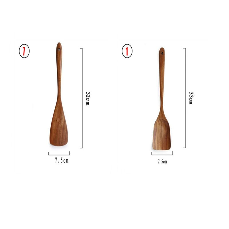 Teak natural wood tableware spoon colander