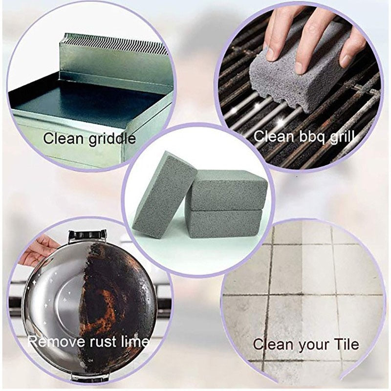 BBQ Grill Cleaning Brick Block Cleaning Stone Racks