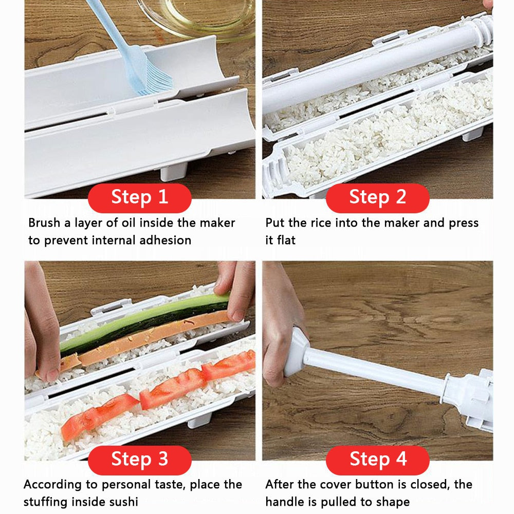 Quick Diy Sushi Maker Set Machine Rice Mold