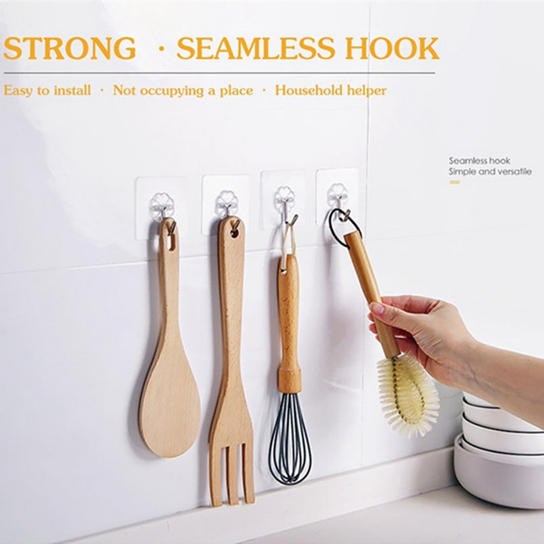 Transparent Strong Hook Self Adhesive Door Wall