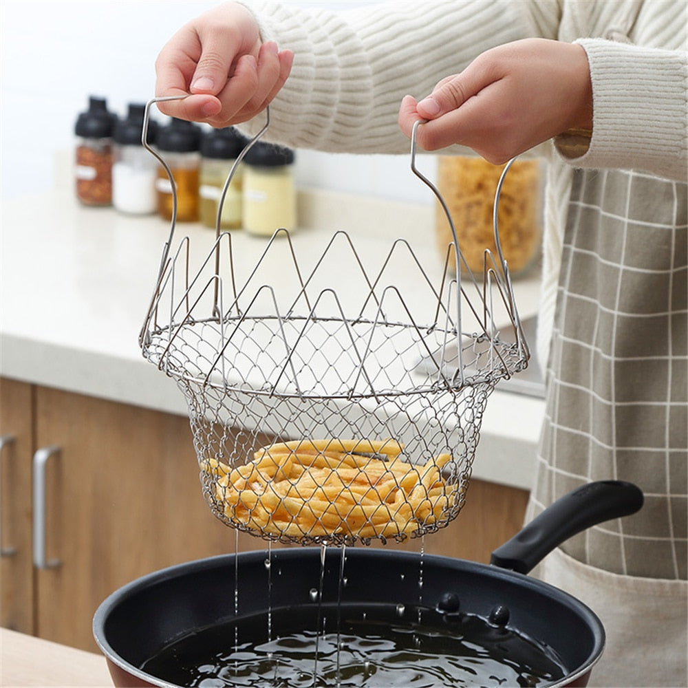 Stainless Steel Telescopic Frying Basket