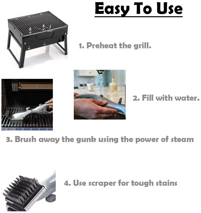 Barbecue Grill Cleaning Brush Portable