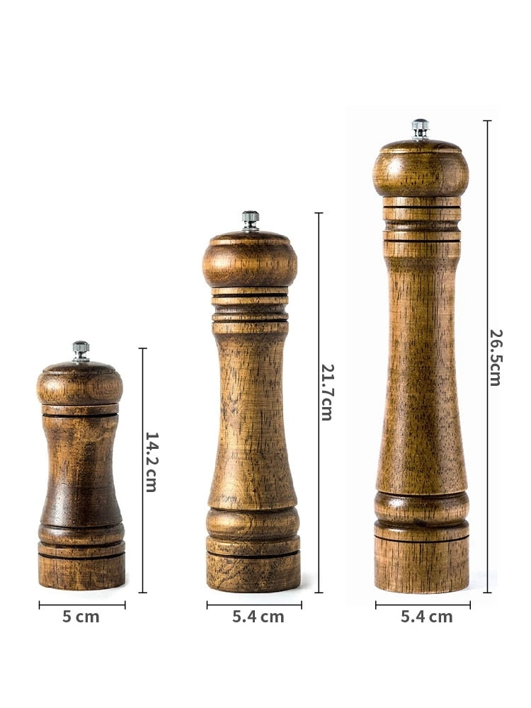 Solid Wood Spice Pepper Mill