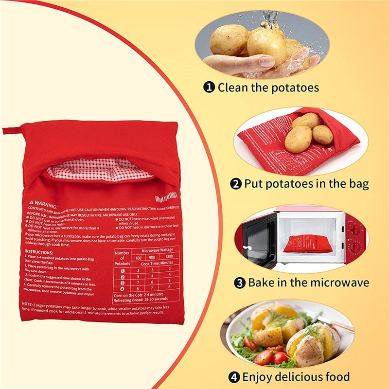 Microwave Oven Potato Cooker Bag