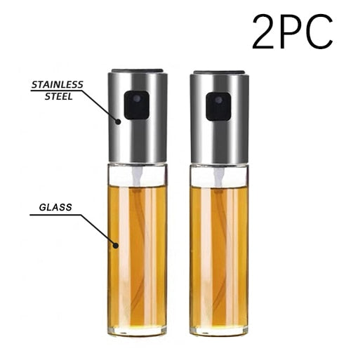 Kitchen Baking Oil Spray Vinegar Bottle Stainless Steel