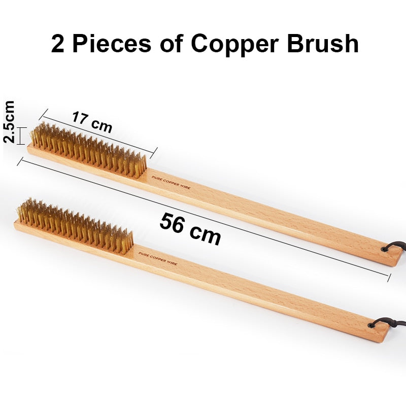 Copper Brush Bristle Brass Wood